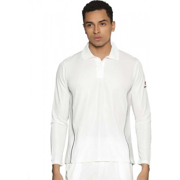 Omtex Arjun Pro Full Sleeves Cricket White T-Shirt