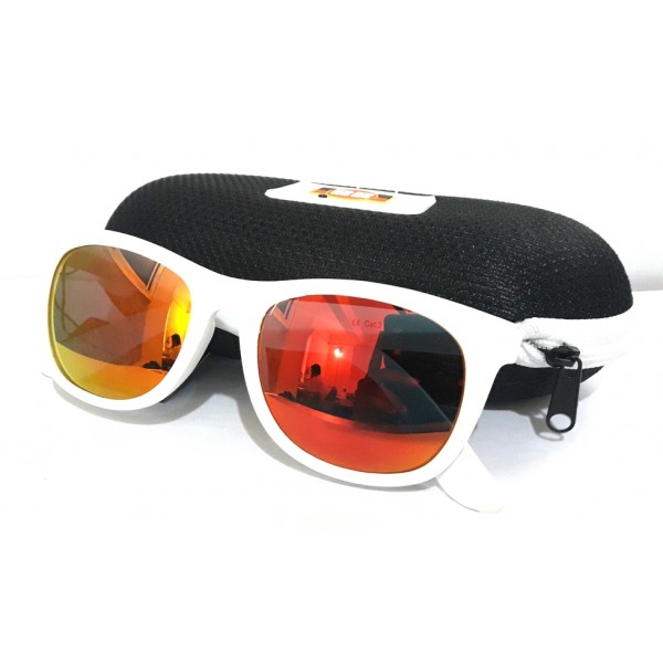 SS Classy Red White Frame Sports Sunglasses