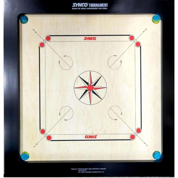 Synco Champion Tournament Carrom Board 16 mm